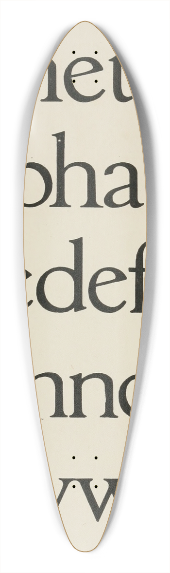 Frank Chouteau Brown - Modern Small Letters 2 39.3 inch art pintail longboard deck