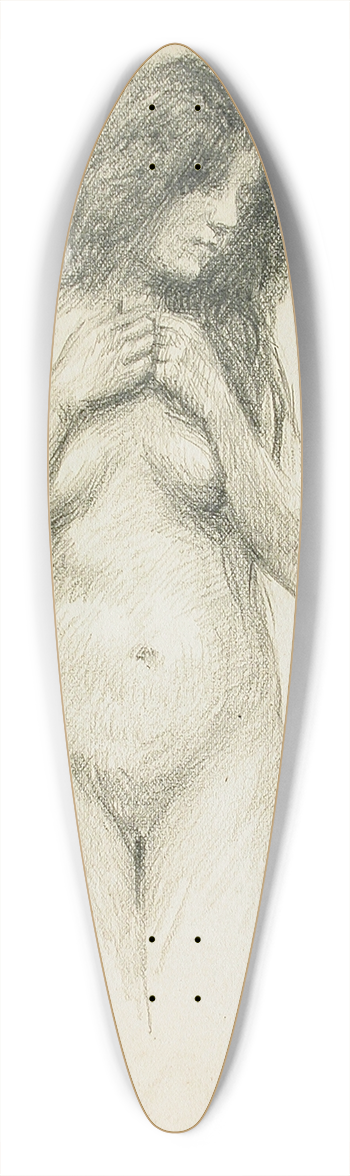 Frank Duveneck - Female Nude 39.3 inch art pintail longboard deck