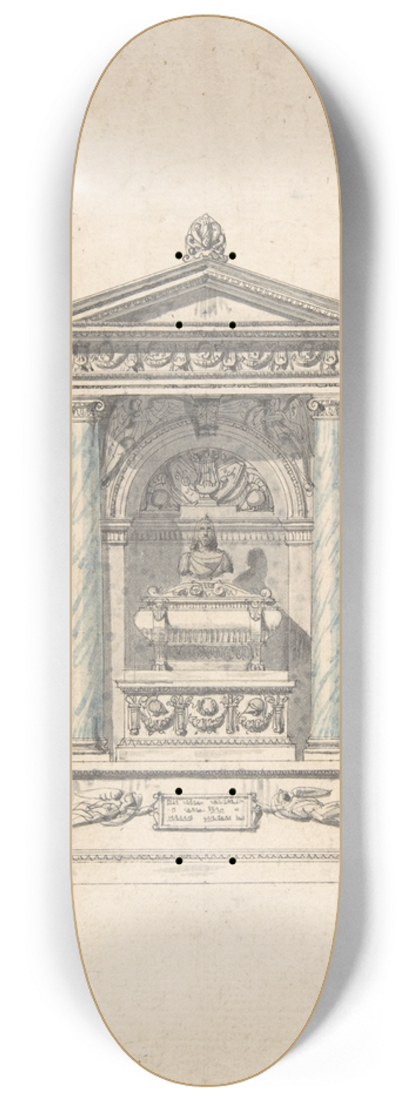 Jean Michel Moreau the Younger - Elevation for a Wall Tomb 8.25 inch art skate deck