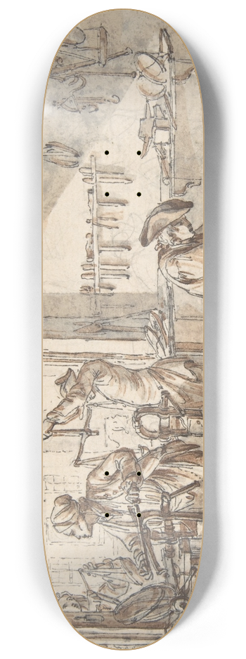 Jean Michel Moreau the Younger - The Maker of Scales 8.25 inch art skate deck