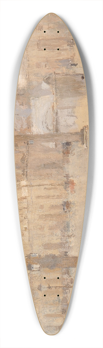 Frank Edwin Scott - Place de la Concorde no. I 39.3 inch art pintail longboard deck