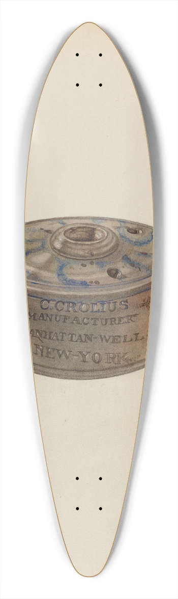 Frank Fumagalli - Inkwell 39.3 inch art pintail longboard deck
