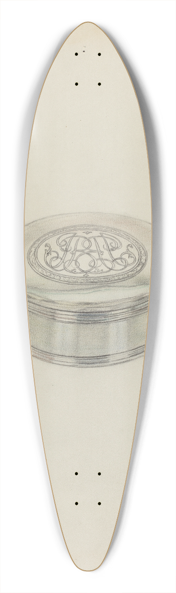 Frank Fumagalli - Silver Box 39.3 inch art pintail longboard deck