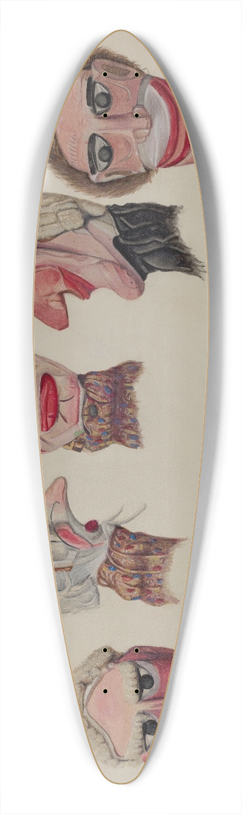 Frank Gray - Marionette (Details) 39.3 inch art pintail longboard deck