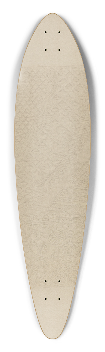 Frank Gutting - Quilt 39.3 inch art pintail longboard deck