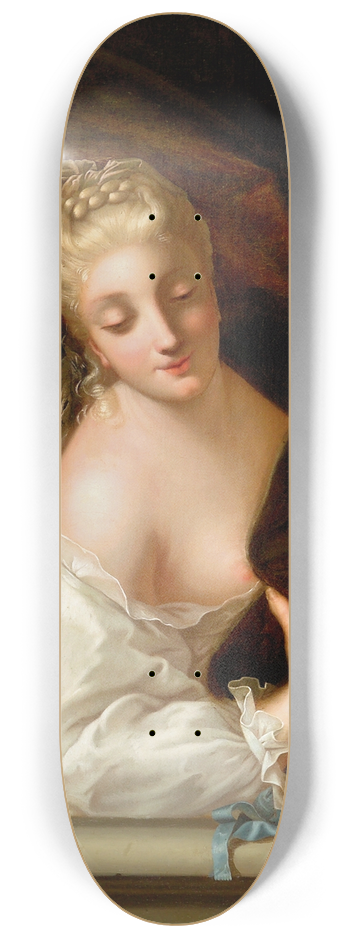 Jean Raoux - A Lady At A Window 8.25 inch art skate deck