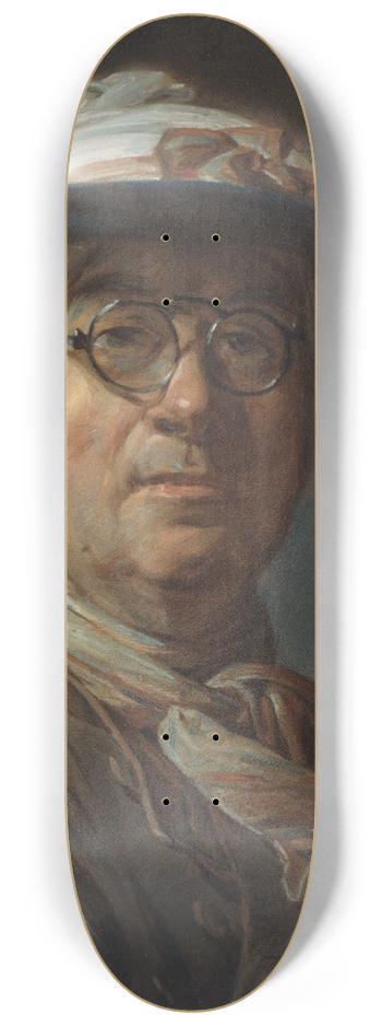Jean Simon Chardin - Self-Portrait with a Visor 8.25 inch art skate deck