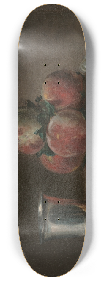 Jean Simon Chardin - Still Life with Peaches, a Silver Goblet, Grapes, and Walnuts 8.25 inch art skate deck