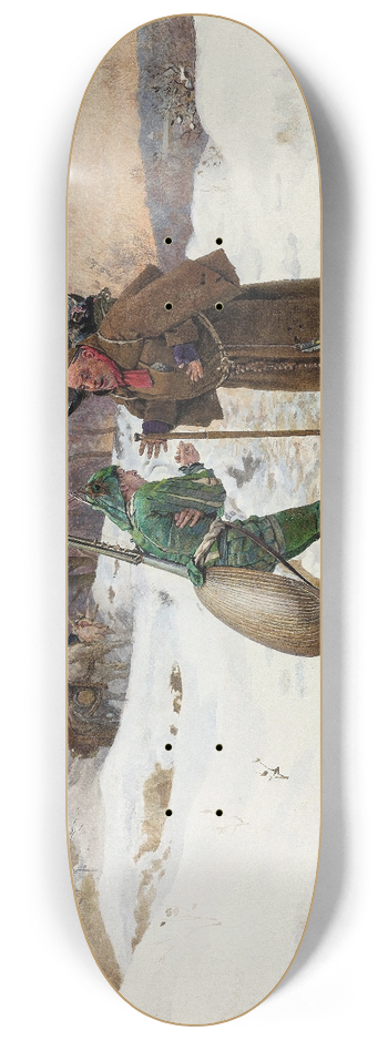 Jehan Georges Vibert - The Ant and the Grasshopper 8.25 inch art skate deck