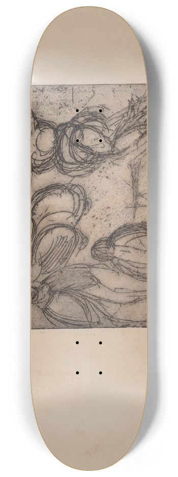 Jens Adolf Jerichau - Figurkomposition 8.25 inch art skate deck