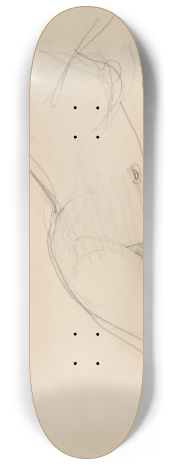 Jens Adolf Jerichau - Kvindelig model, liggende 8.25 inch art skate deck