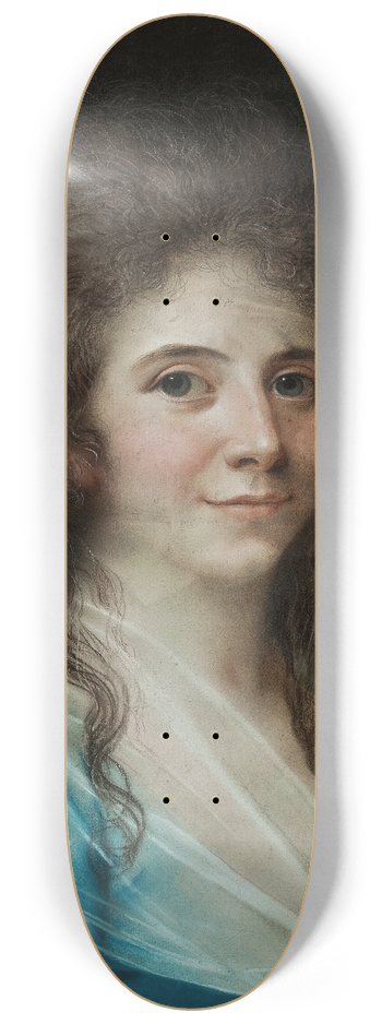 Jens Juel - Portrait Of Wilhelmine Bertouch, Lady-In-Waiting 8.25 inch art skate deck