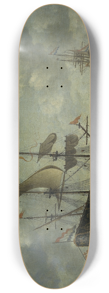 Jeronymus van Diest II - The Arrival of the Royal Charles 8.25 inch art skate deck