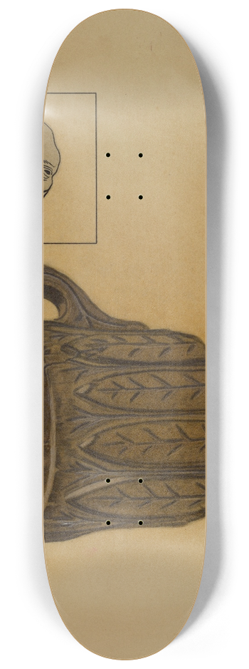 Jesse W. Skeen - Wooden Shaving Mug 8.25 inch art skate deck