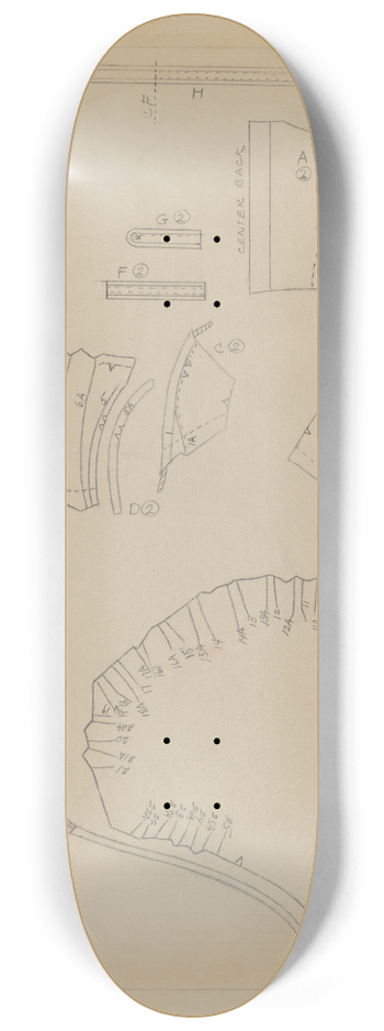 Jean Peszel - Pattern for Dress 8.25 inch art skate deck