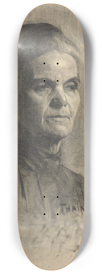 Jn Thain - Portrt starej eny v atke 8.25 inch art skate deck