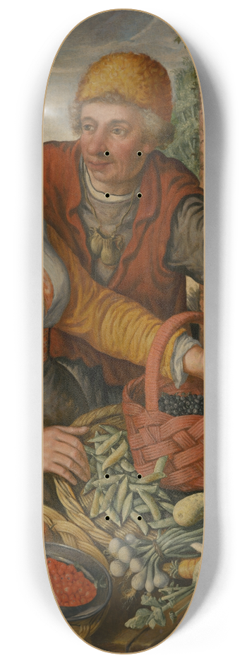 Joachim Beuckelaer - Vegetable Seller 8.25 inch art skate deck