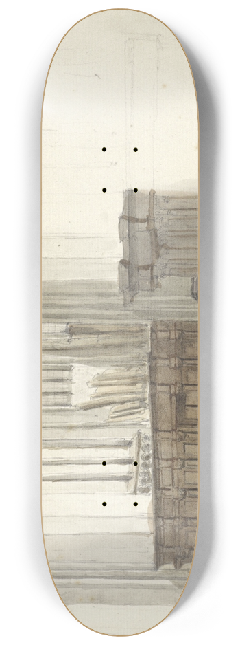 Johan Adolph Rust - Drapenierskapel in de Nieuwe Kerk te Amsterdam 8.25 inch art skate deck