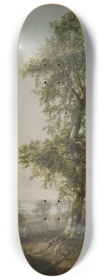 Johan Christian Dahl - Landscape with a Big Tree 8.25 inch art skate deck