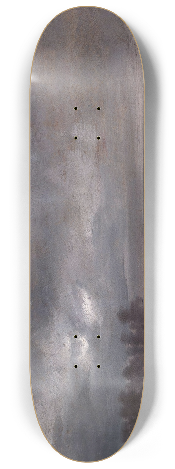 Johan Christian Dahl - The Elbe in Rain 8.25 inch art skate deck