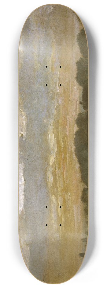 Johan Christian Dahl - The Elb in the Evening 8.25 inch art skate deck