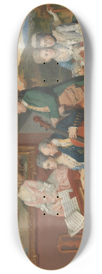 Johan Joseph Zoffany - The Gore Family With George, 3rd Earl Cowper 8.25 inch art skate deck