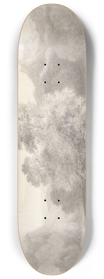 Johan Ludvig Lund - Landskab fra Roms omegn 8.25 inch art skate deck