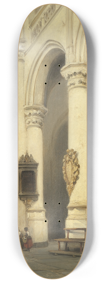 Johannes Bosboom - Church Interior 8.25 inch art skate deck