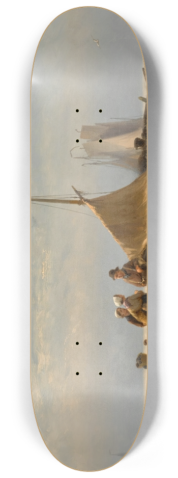 Johannes Hermanus Barend Koekkoek - On the Beach 8.25 inch art skate deck