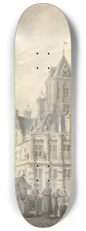 Johannes Jelgerhuis - Het stadhuis van Delft 8.25 inch art skate deck