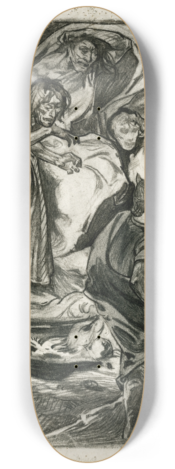 Johannes Josephus Aarts - Macbeth en de drie heksen 8.25 inch art skate deck