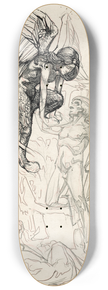 Johannes Josephus Aarts - Oedipoes en de sfinx 8.25 inch art skate deck