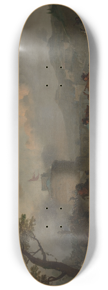 Johannes Lingelbach - Battle Scene 8.25 inch art skate deck