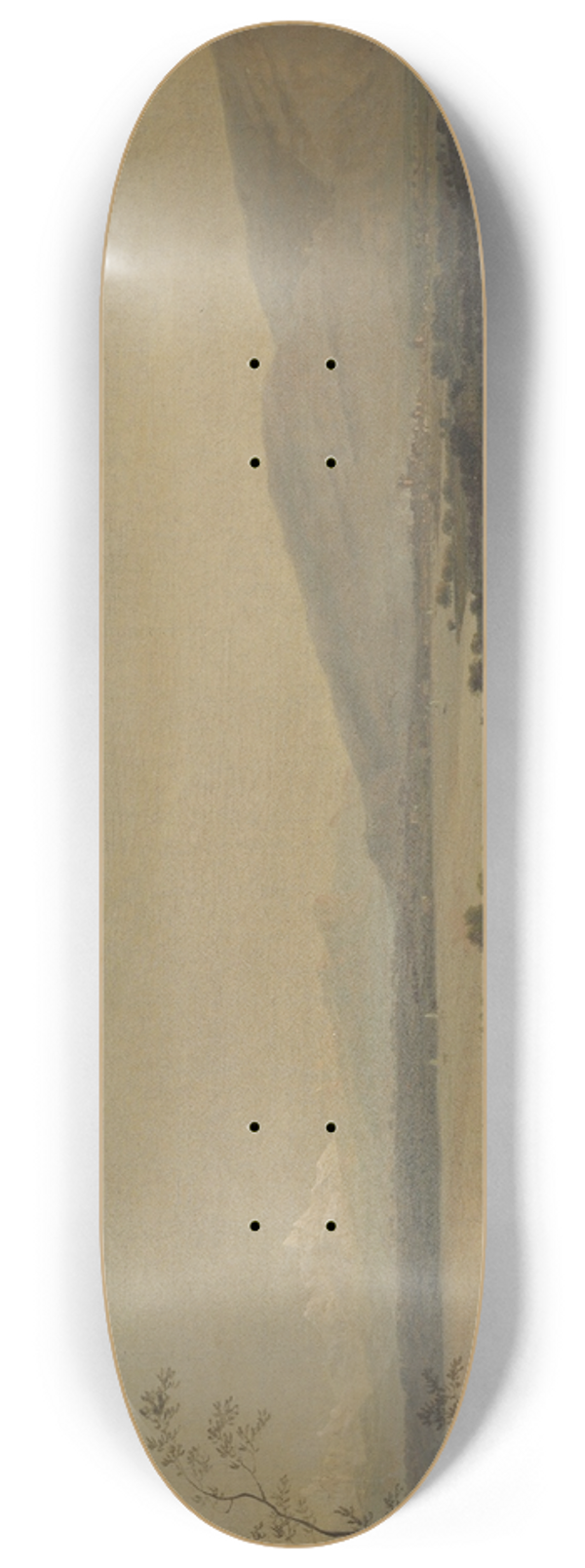 Jens Juel - A View Across Lake Leman Towards Mont Blanc and Geneva 8.25 inch art skate deck
