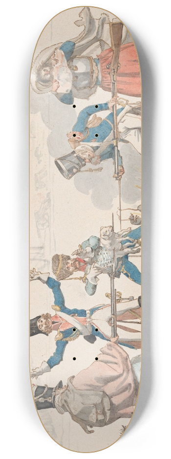 Johann Gottfried Schadow - Lunch at the Fork (Le Dejeuner  la Fourchette) 8.25 inch art skate deck