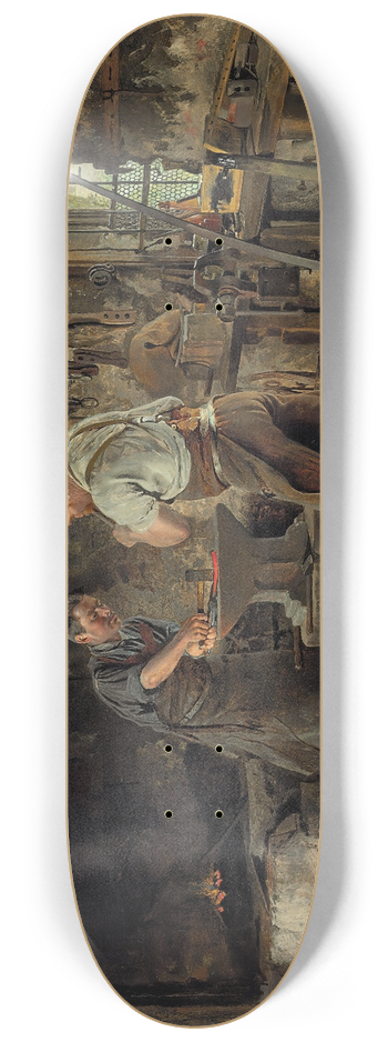 Johann Hamza - The Blacksmiths Forge 8.25 inch art skate deck