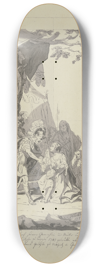 Johann Heinrich Tischbein the elder - Coriolanuss wrath 8.25 inch art skate deck