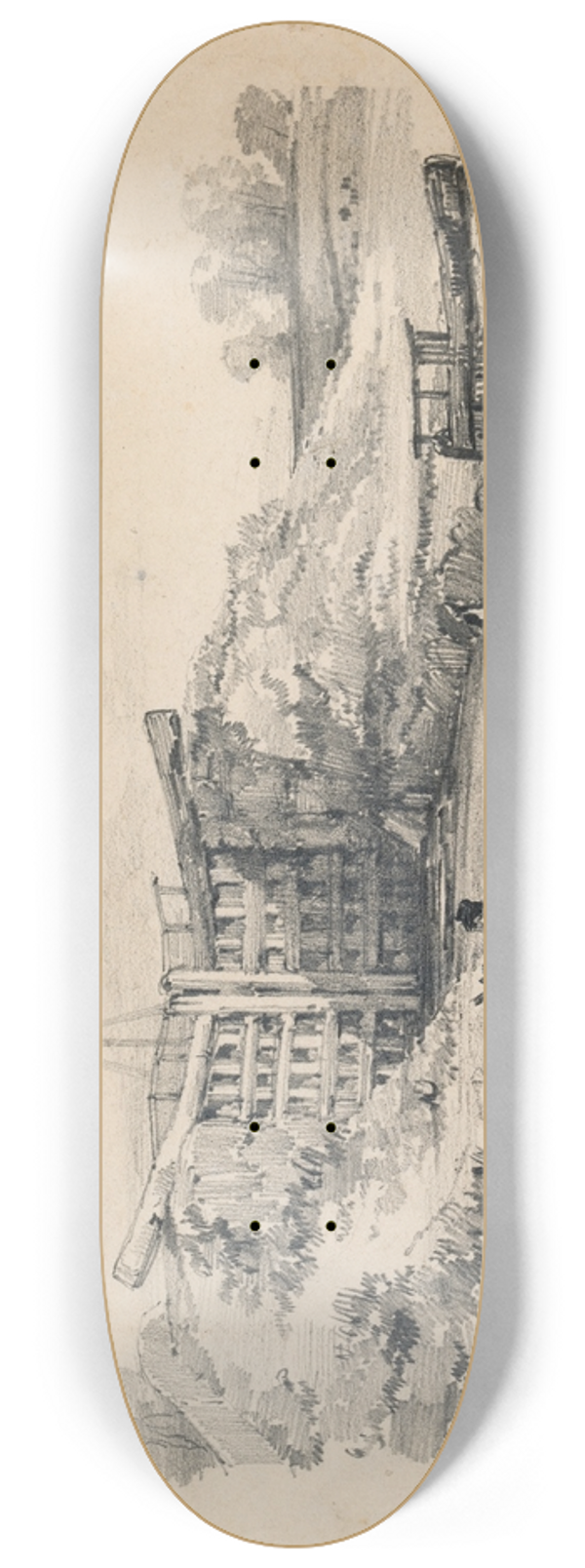 Jeremiah Hodges Mulcahy - A Lock Gate 8.25 inch art skate deck