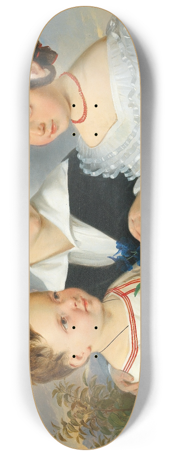 Johann Nepomuk Mayer - Three Siblings 8.25 inch art skate deck
