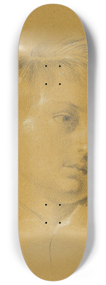 Johann Peter Krafft - Kopf eines Knaben 8.25 inch art skate deck