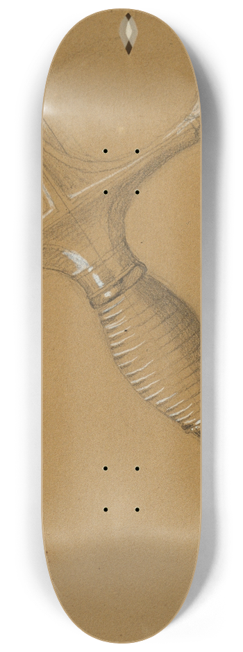 Johann Peter Krafft - Studie eines Schwertes 8.25 inch art skate deck