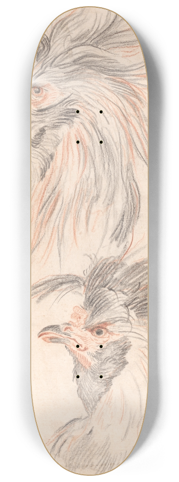Johann Rudolph Schellenberg - Fighting Cock 8.25 inch art skate deck