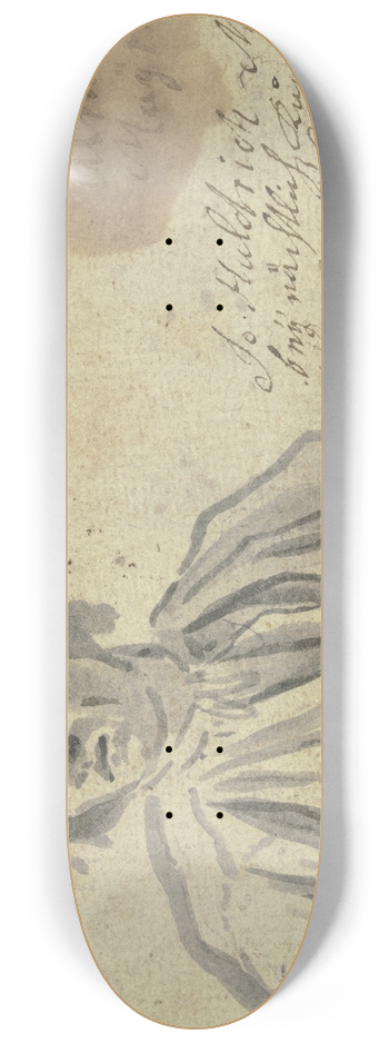 Johann Ulrich Mayr - Selbstbildnis des Knstlers, oder Portrt Caravaggios 8.25 inch art skate deck