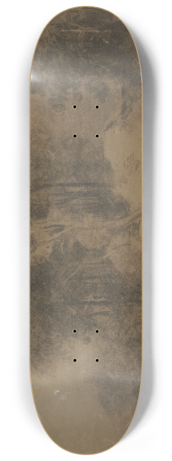 Johann Wilhelm Schirmer - Ein Waldweg, ein Wanderer wird von zwei Mannen angefallen 8.25 inch art skate deck