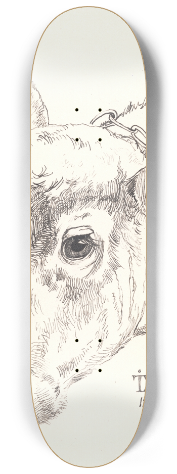 Johan Thomas Lundbye - Et kalvehoved 8.25 inch art skate deck