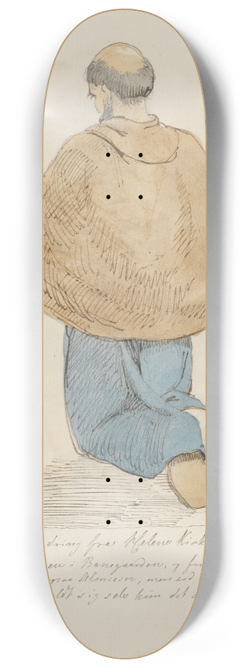 Johan Thomas Lundbye - Knlende mand 8.25 inch art skate deck