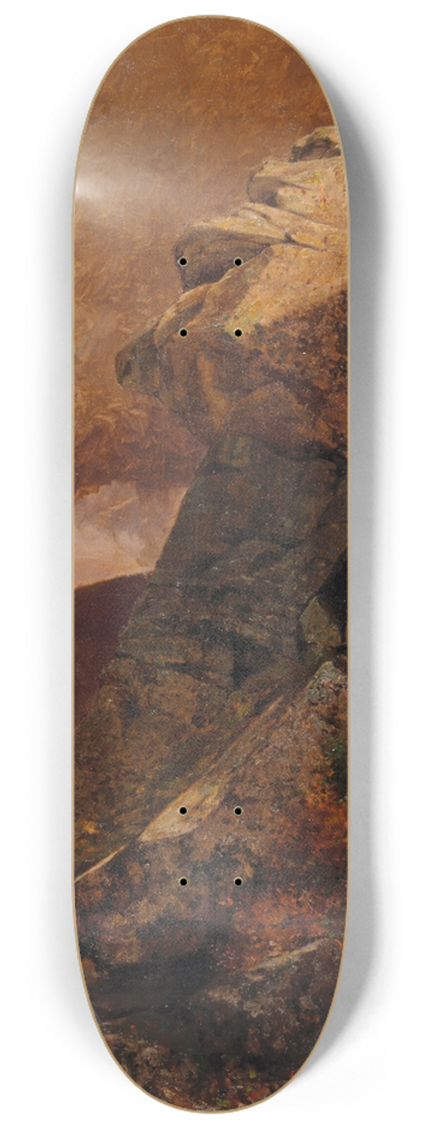 Jervis McEntee - A Cliff in the Katskills 8.25 inch art skate deck