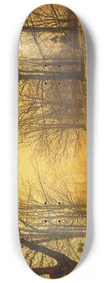 John Atkinson Grimshaw - A Golden Idyll 8.25 inch art skate deck