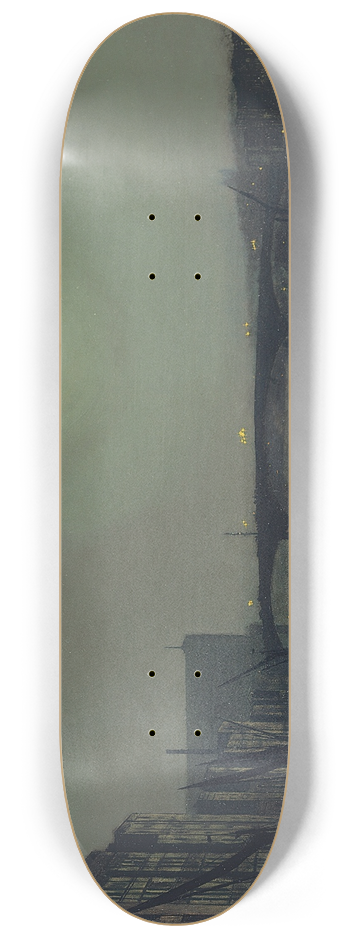 John Atkinson Grimshaw - Southwark Bridge from Blackfriars 8.25 inch art skate deck