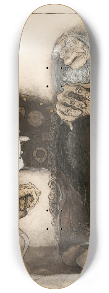 John Bauer - Two Trolls 8.25 inch art skate deck